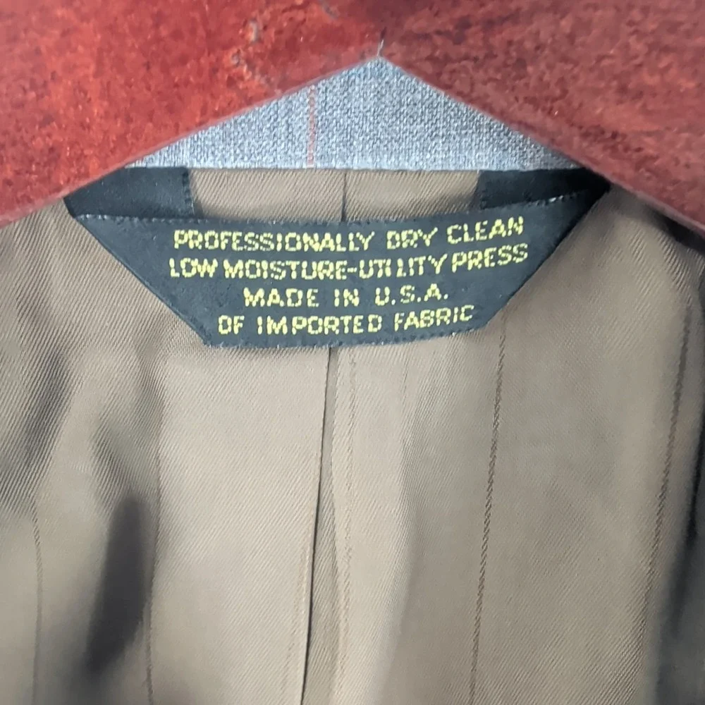 Ambassador Suiting Two Button Front Notch Collar Sport Coat Blazer‎ Gray Sz 36S